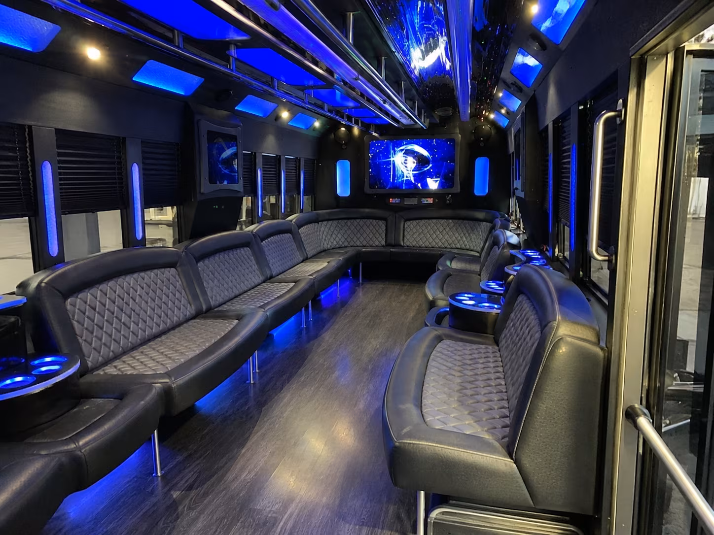 raleigh 28 passenger party bus interior
