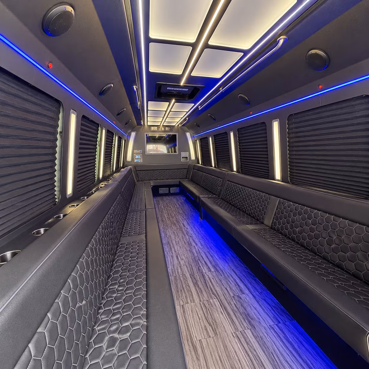 raleigh 30 passenger party bus interior